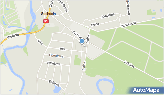 Sochocin, Mała, mapa Sochocin