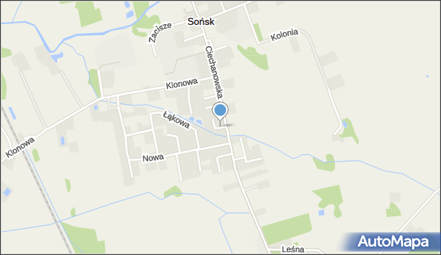Sońsk, Mazowiecka, mapa Sońsk