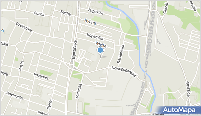 Sosnowiec, Majowa, mapa Sosnowca