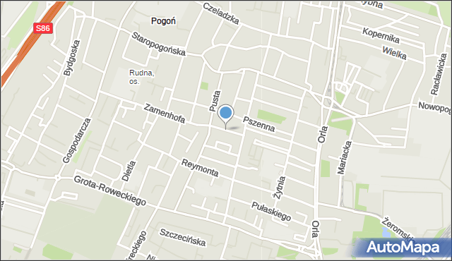 Sosnowiec, Mazowiecka, mapa Sosnowca