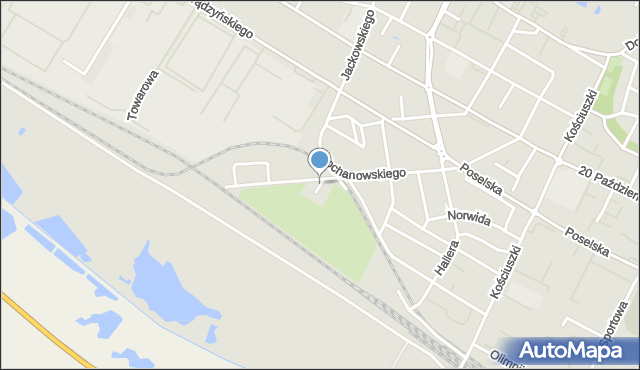 Środa Wielkopolska, Mackiewicza Józefa, mapa Środa Wielkopolska