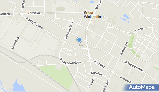 Środa Wielkopolska, Maczka Stanisława, gen., mapa Środa Wielkopolska