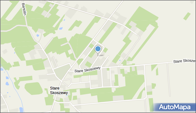 Stare Skoszewy, Malinowa, mapa Stare Skoszewy