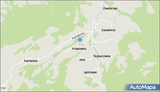 Sucha Beskidzka, Magnoliowa, mapa Sucha Beskidzka