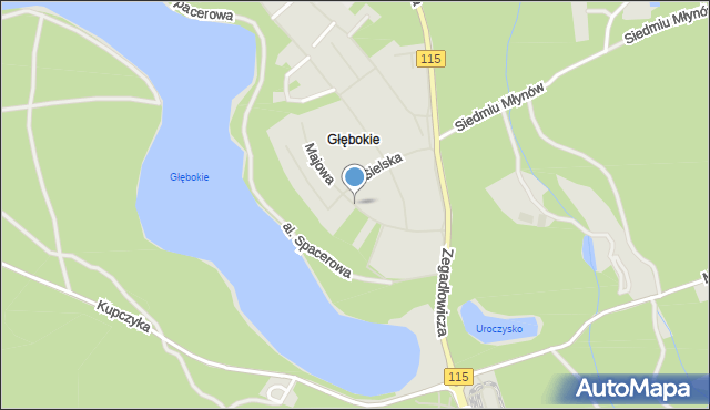 Szczecin, Majowa, mapa Szczecina