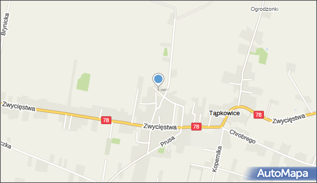 Tąpkowice, Matejki Jana, mapa Tąpkowice