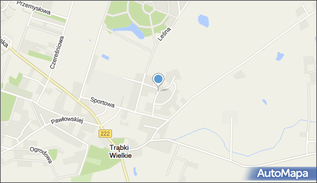 Trąbki Wielkie, Malinowa, mapa Trąbki Wielkie