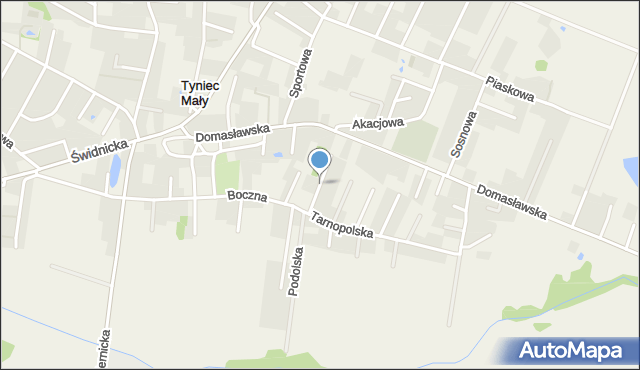 Tyniec Mały, Magnoliowa, mapa Tyniec Mały