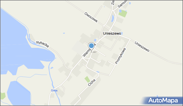 Unieszewo, Mazurska, mapa Unieszewo