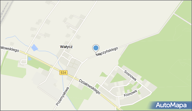 Wałycz, Mączyńskiego Lecha, mapa Wałycz