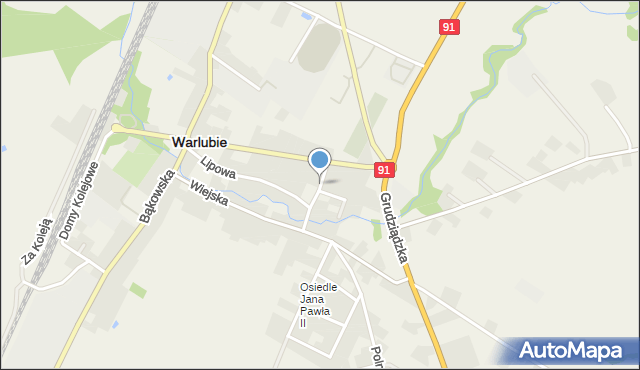 Warlubie, Marii Heliodory, bł. s., mapa Warlubie