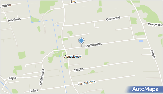 Warszawa, Mańkowska, mapa Warszawy