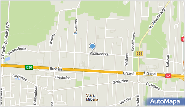 Warszawa, Mazowiecka, mapa Warszawy