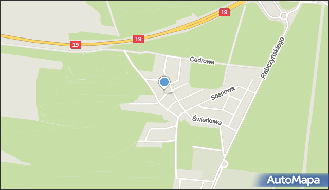 Wasilków, Magnoliowa, mapa Wasilków