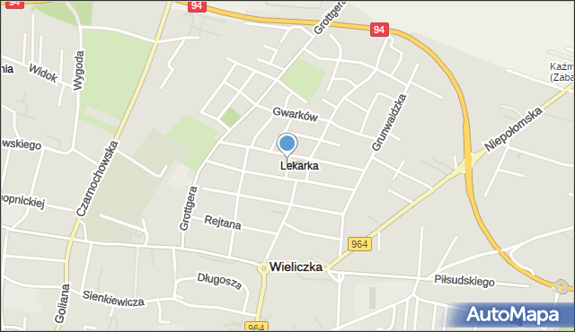 Wieliczka, Marchewy Mikołaja, mapa Wieliczka
