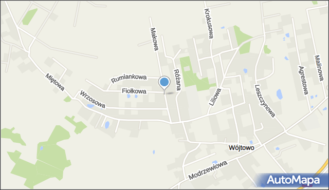 Wójtowo gmina Barczewo, Makowa, mapa Wójtowo gmina Barczewo