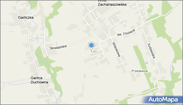 Wola Zachariaszowska, Malinowa, mapa Wola Zachariaszowska