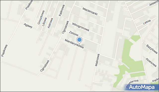 Wołczkowo, Mandarynkowa, mapa Wołczkowo