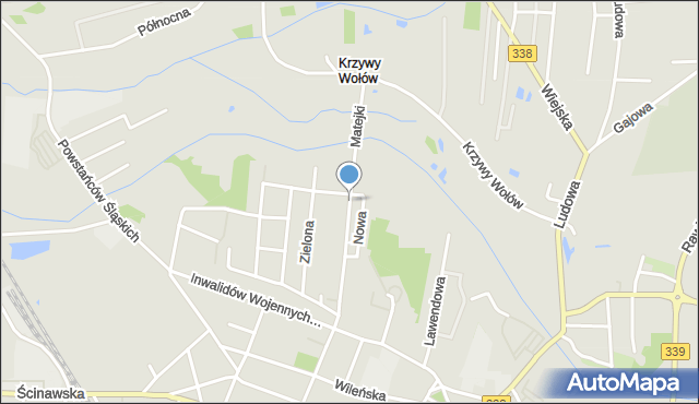 Wołów, Matejki Jana, mapa Wołów