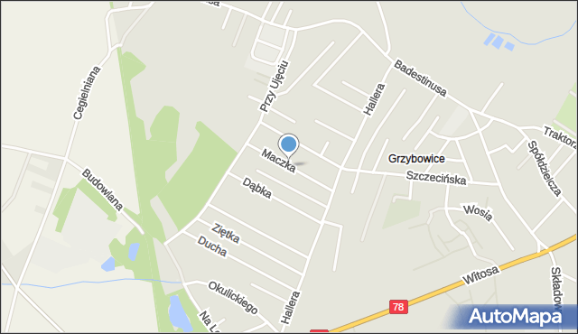 Zabrze, Maczka Stanisława, gen., mapa Zabrza