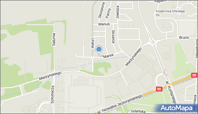 Zabrze, Marsa, mapa Zabrza