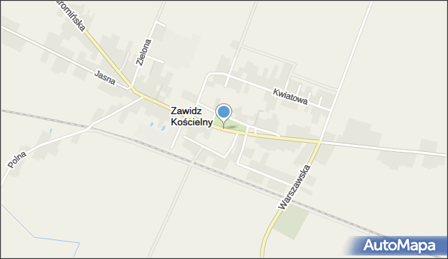 Zawidz Kościelny, Mazowiecka, mapa Zawidz Kościelny