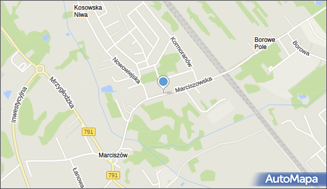 Zawiercie, Marciszowska, mapa Zawiercie