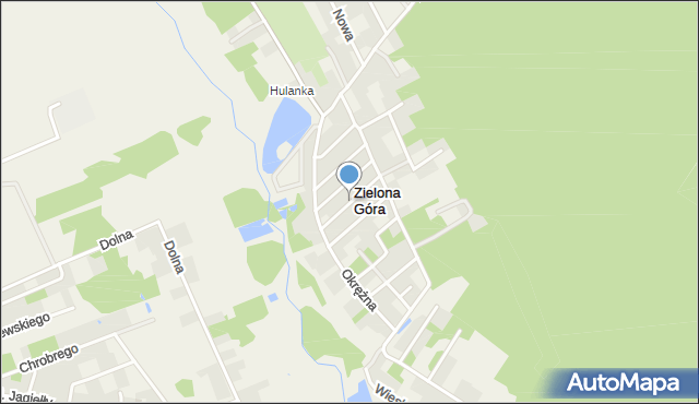 Zielona Góra gmina Andrespol, Malinowa, mapa Zielona Góra gmina Andrespol