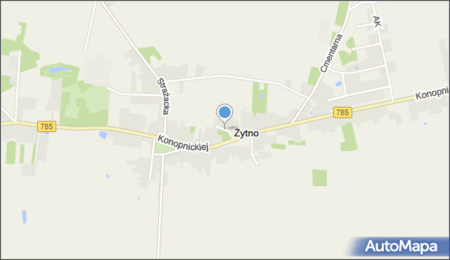 Żytno, Malczewskiej, mapa Żytno