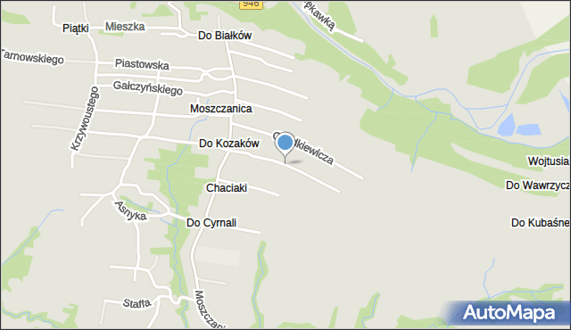 Żywiec, Malinowskiego Ernesta, mapa Żywiec