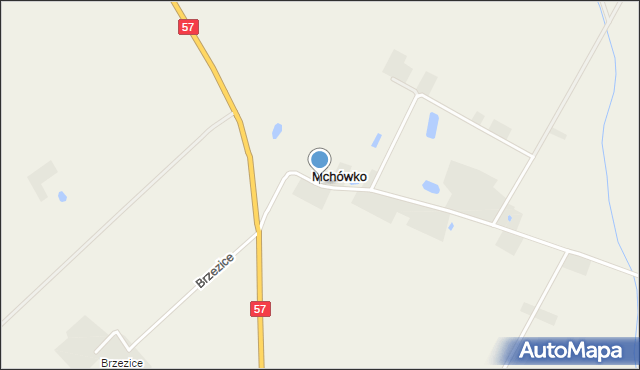 Mchówko, Mchówko, mapa Mchówko