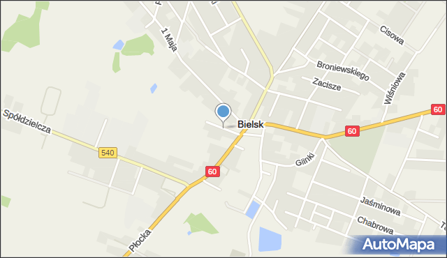 Bielsk powiat płocki, Medyczna, mapa Bielsk powiat płocki