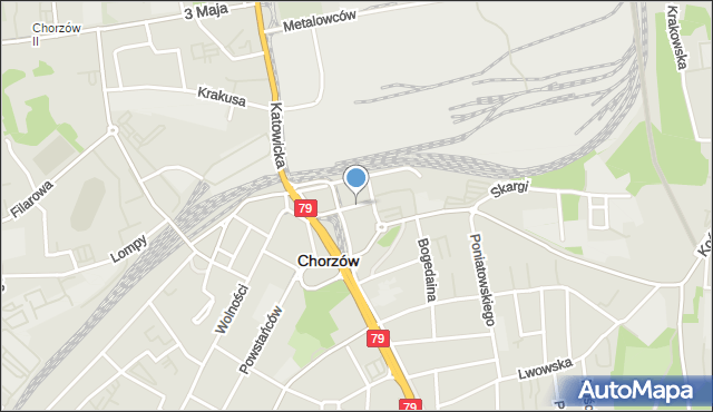 Chorzów, Meitzena Volkmara, mapa Chorzów
