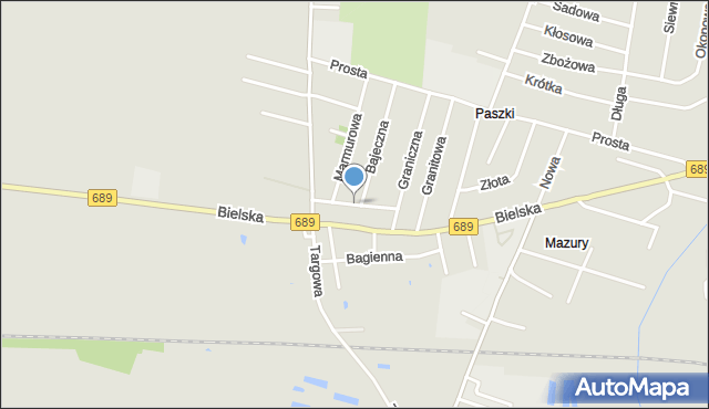 Hajnówka, Metalowa, mapa Hajnówka