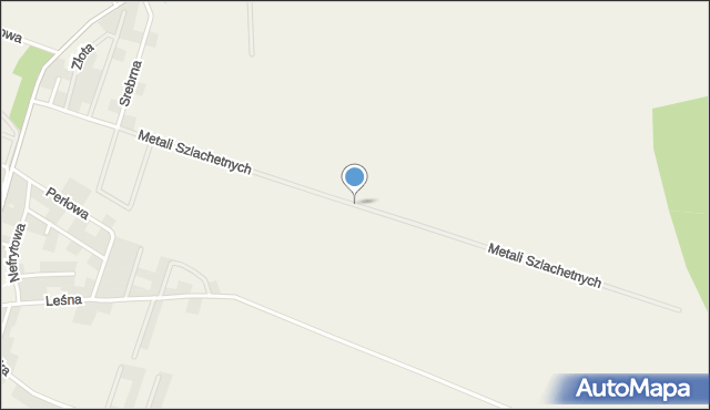 Jordanów Śląski, Metali Szlachetnych, mapa Jordanów Śląski