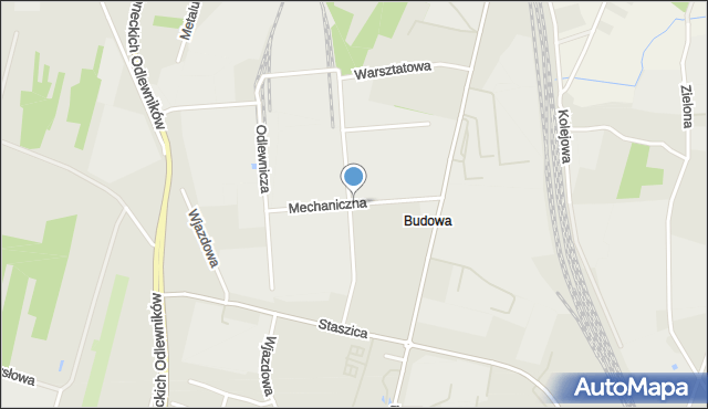 Końskie, Mechaniczna, mapa Końskie