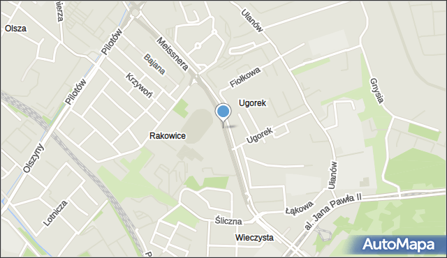 Kraków, Meissnera Janusza, mapa Krakowa