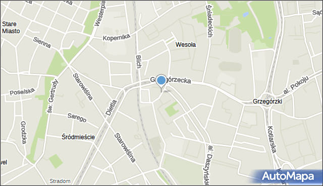 Kraków, Metalowców, mapa Krakowa