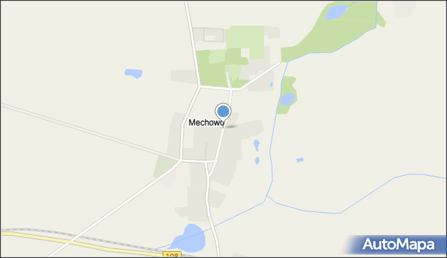 Mechowo gmina Płoty, Mechowo, mapa Mechowo gmina Płoty
