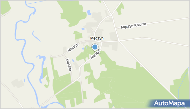 Męczyn, Męczyn, mapa Męczyn