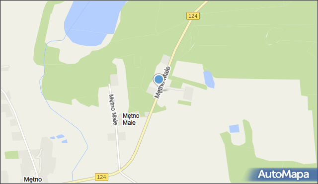 Mętno, Mętno Małe, mapa Mętno