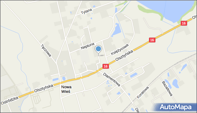 Nowa Wieś gmina Iława, Merkury, mapa Nowa Wieś gmina Iława