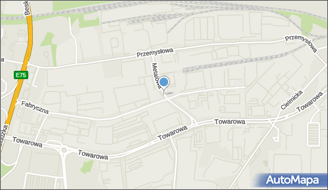 Tychy, Metalowa, mapa Tychów