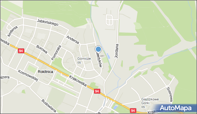 Zabrze, Medyków, mapa Zabrza