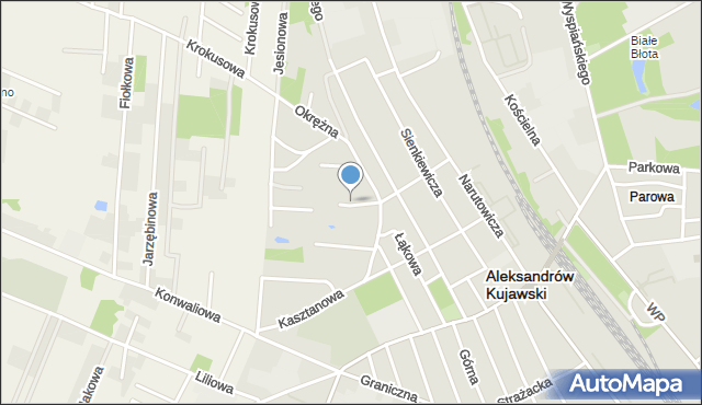 Aleksandrów Kujawski, Migdałowa, mapa Aleksandrów Kujawski