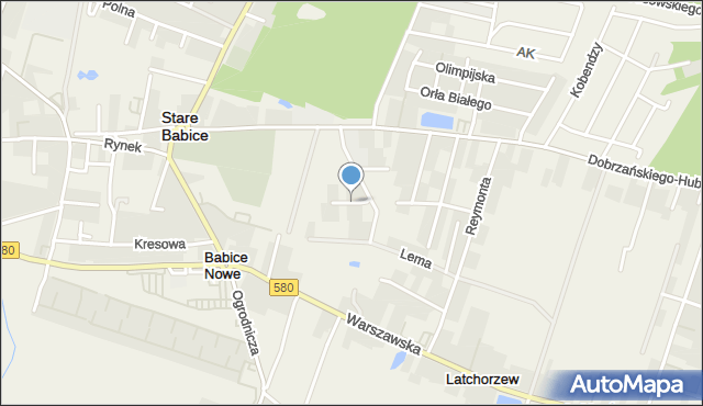 Babice Nowe, Miła, mapa Babice Nowe