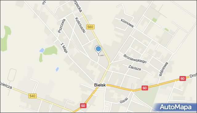 Bielsk powiat płocki, Mickiewicza Adama, mapa Bielsk powiat płocki