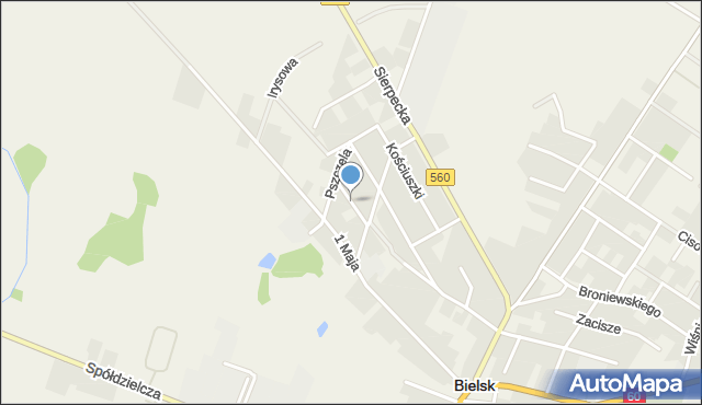 Bielsk powiat płocki, Miodowa, mapa Bielsk powiat płocki