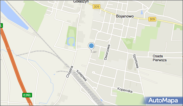 Bojanowo powiat rawicki, Mickiewicza Adama, mapa Bojanowo powiat rawicki
