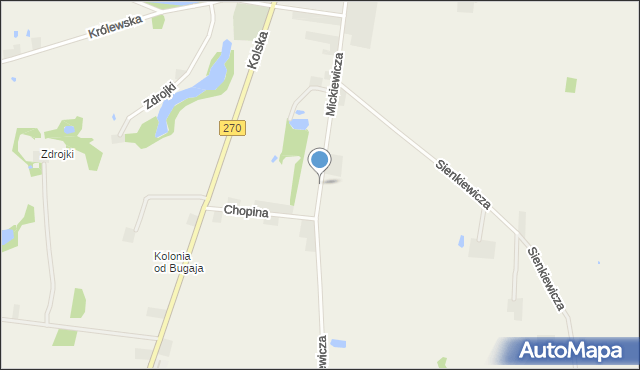 Brdów, Mickiewicza Adama, mapa Brdów